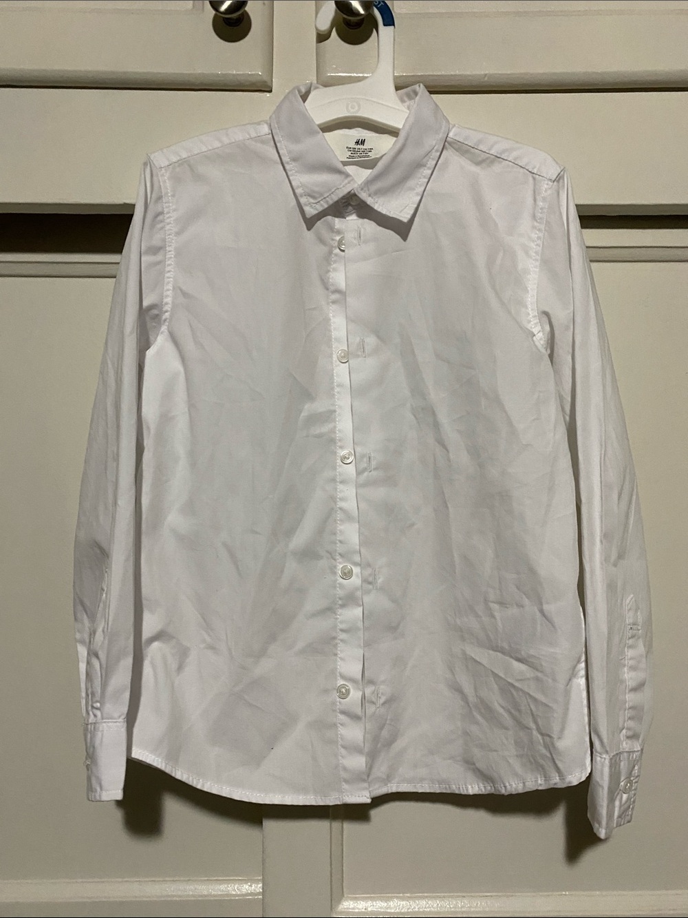 H&M White Button-Down Kids Shirt